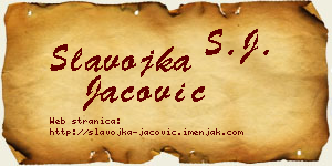 Slavojka Jačović vizit kartica